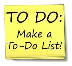 Use a to-do list to help manage your time and work