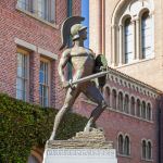 Tommy Trojan statue on the campus of the University of Southern California