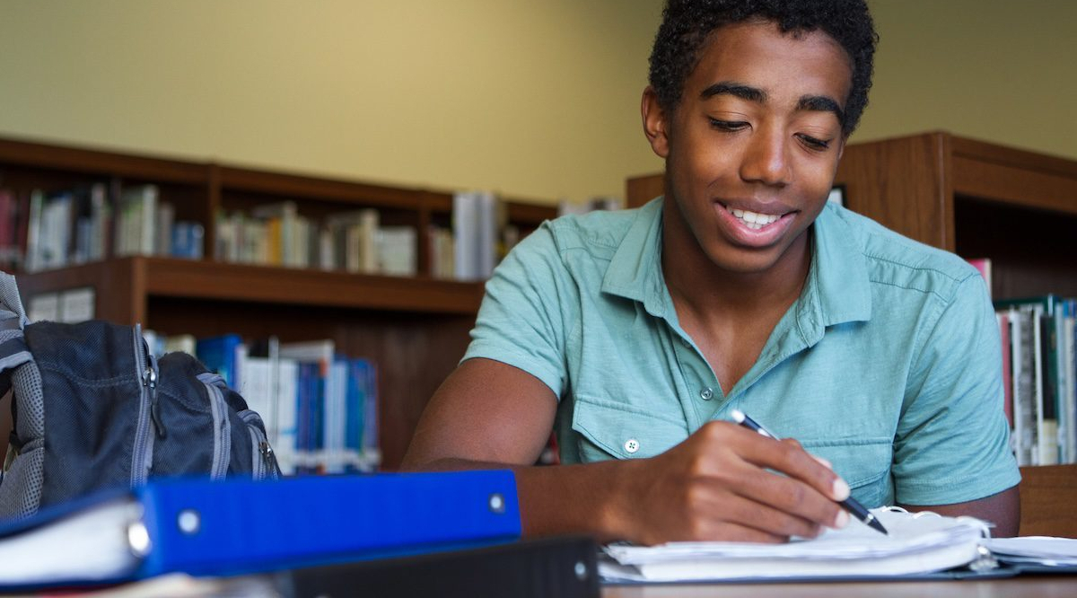 student studying for SAT or ACT