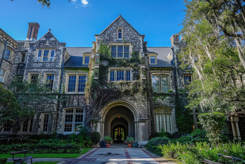 The quad at Tulane