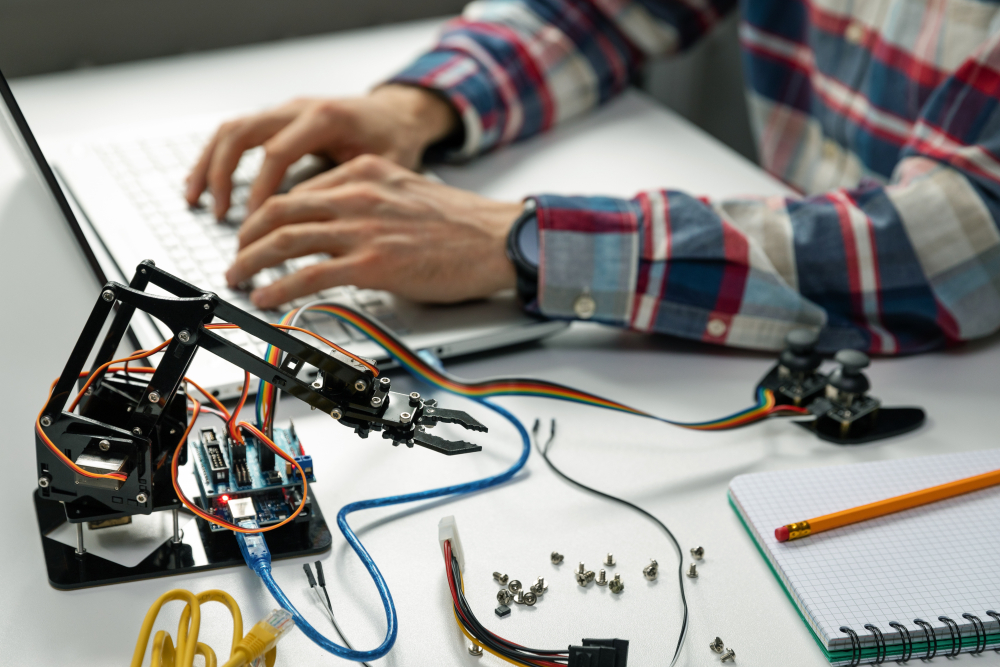working on robotics automation project for STEM porfolio