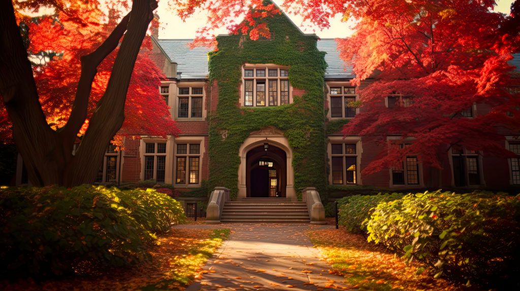 Autumn at Harvard: Moor Hall in the Heart of Cambridge, Massachusetts