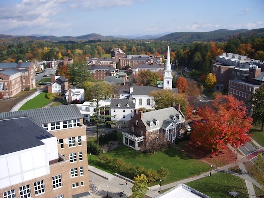 aerial view of Dartmouth College