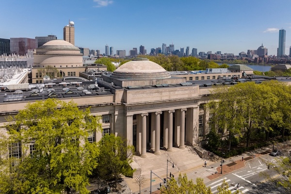 aerial view of MIT campus