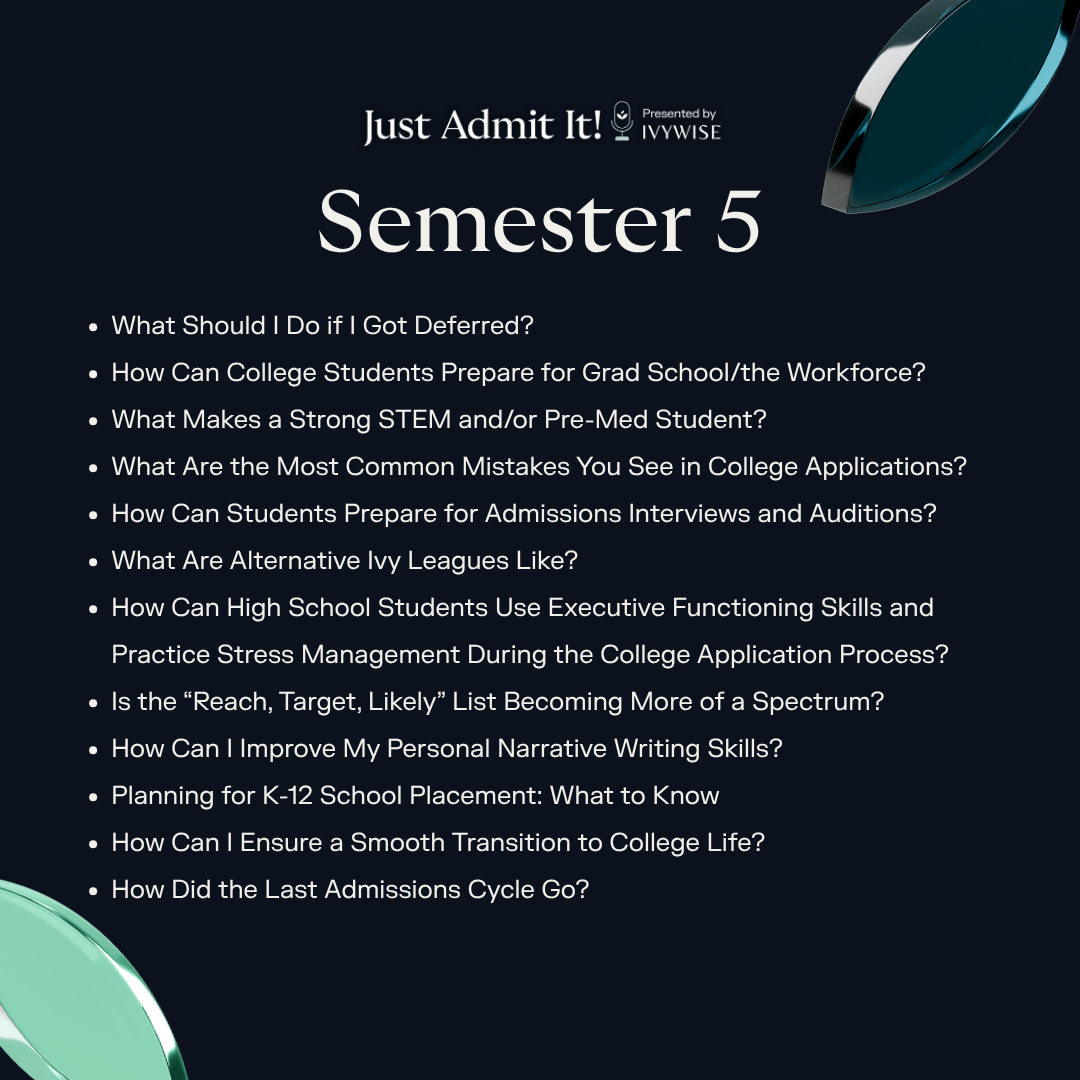 Just Admit It! Podcast — Semester 5