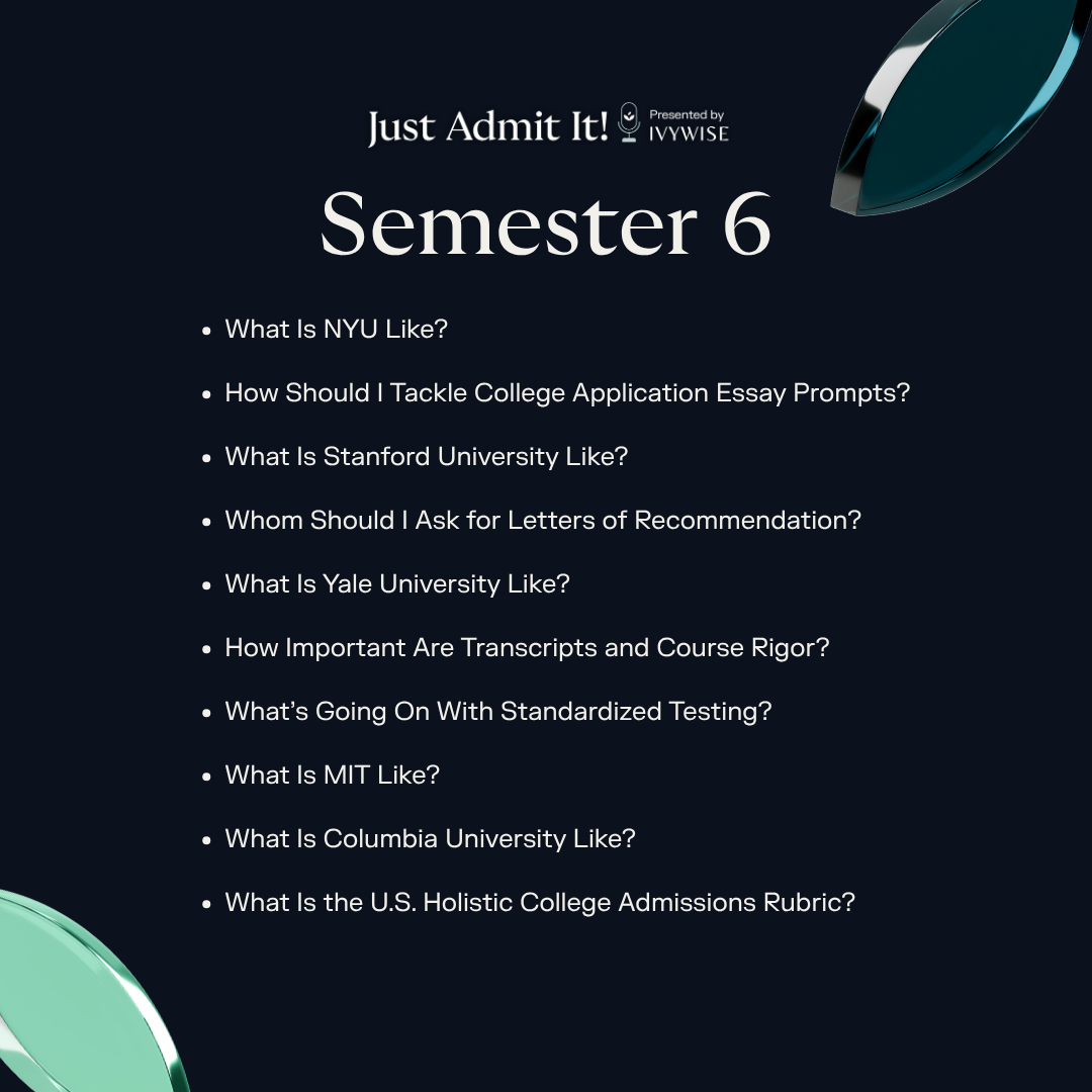 Just Admit It! Podcast — Semester 6